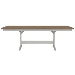 Newport 7pc Dining Set: Trestle Dining Table, 4 Side Chairs & 2 Host Arm Chairs