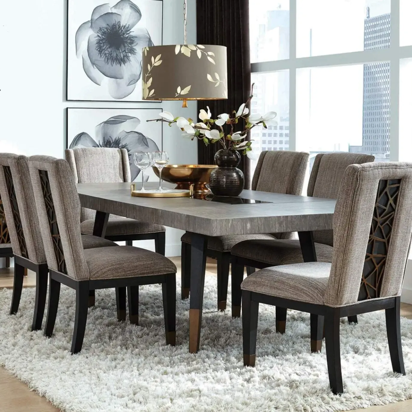 Paramount 5pc Dining Set: Extendable Table & 4 Chairs