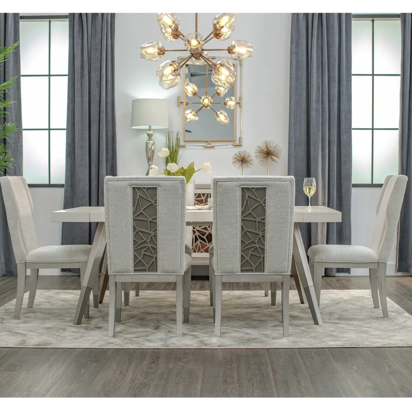 Paramount White Dining Set