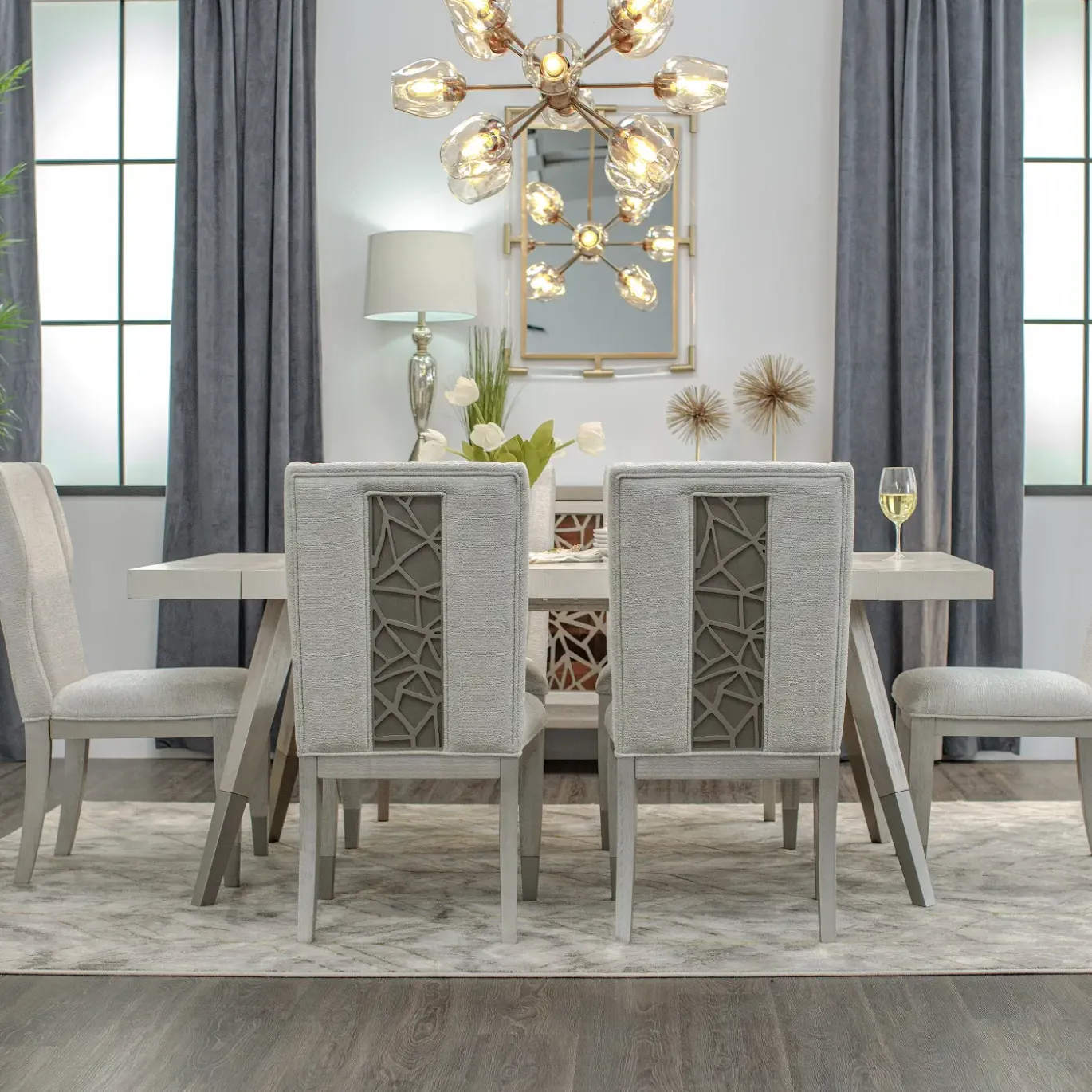 Paramount White Dining Set
