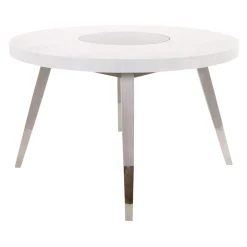 Paramount White Round Dining Set