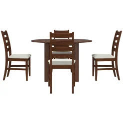 Paseo Round Dining Set-Walnut