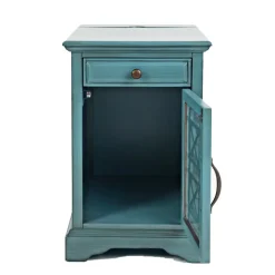 Pennington Chairside Table with Storage and Outlets