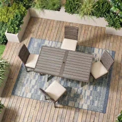 Puerto Nuevo 5pc Outdoor Set: Table & 4 Side Chairs