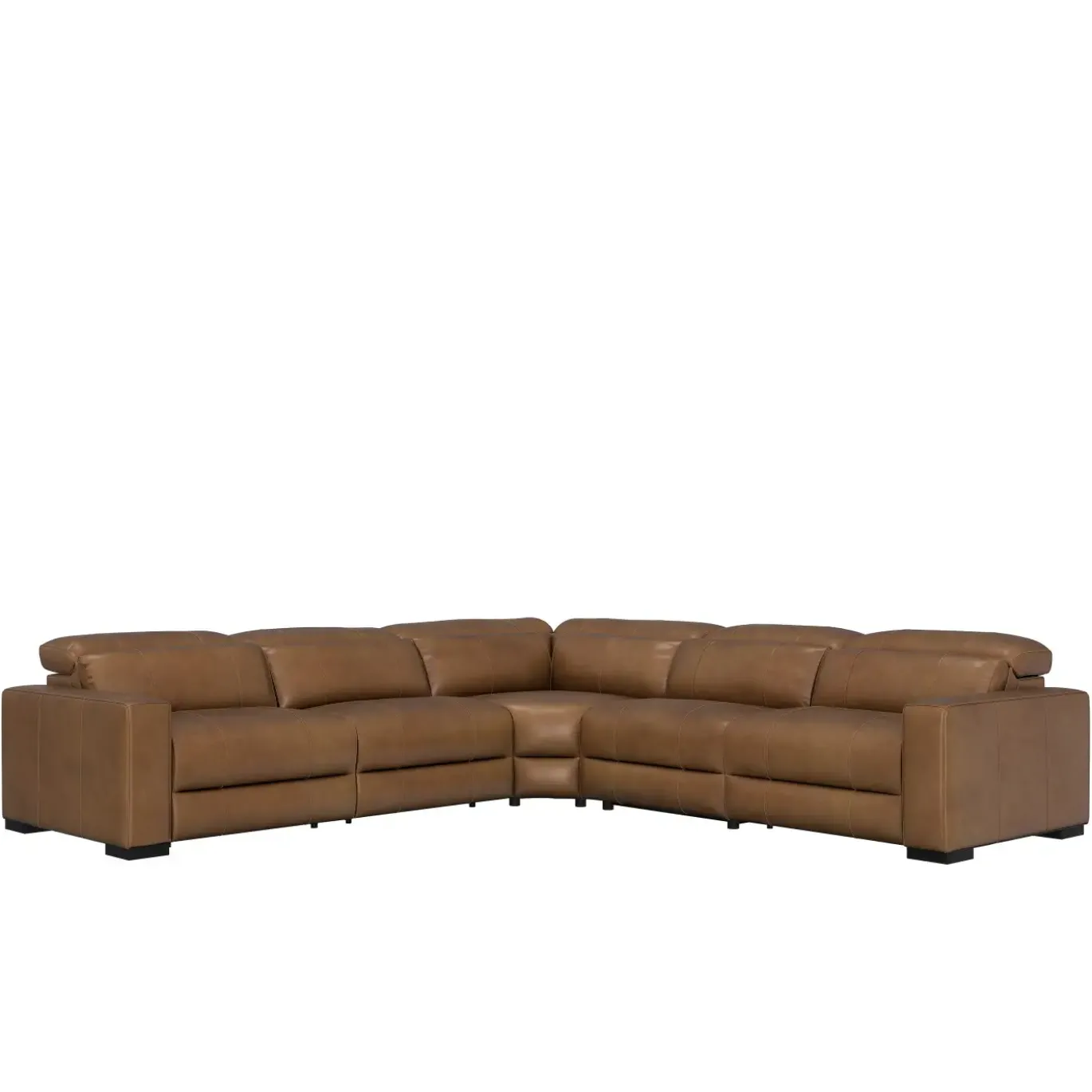 Radiance 5pc Power Leather Sectional