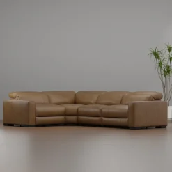 Radiance 4pc Power Leather Sectional