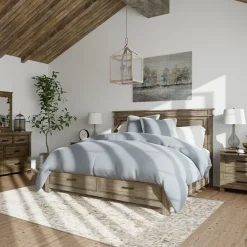 Rivington California King Panel Storage Bed, Dresser, Mirror, Nightstand