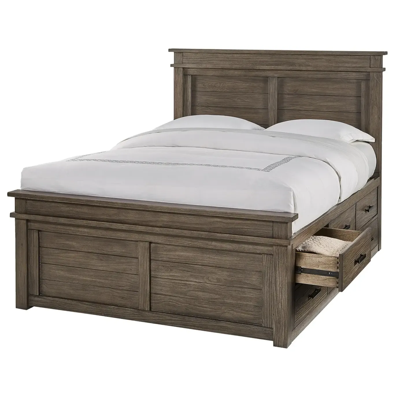 Rivington Eastern King Captain's Bed, Dresser, Mirror & Nightstand