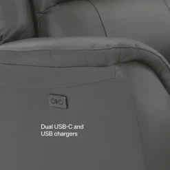 Rockwell Buy the Power Reclining Leather Sofa, Get the Power Recliner Free