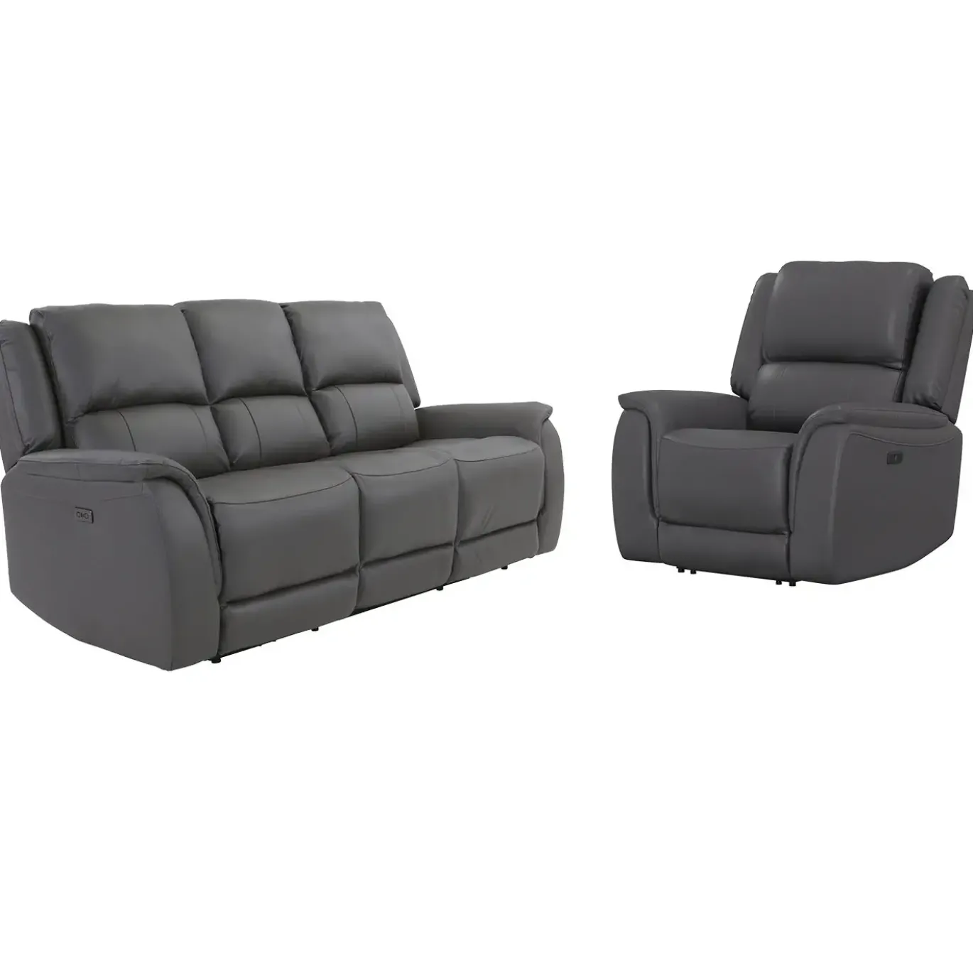 Rockwell Buy the Power Reclining Leather Sofa, Get the Power Recliner Free