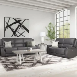 Rockwell Buy the Power Reclining Leather Sofa, Get the Power Recliner Free