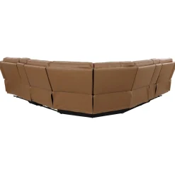Ryder 7pc Power Leather Sectional with Heat & Massage