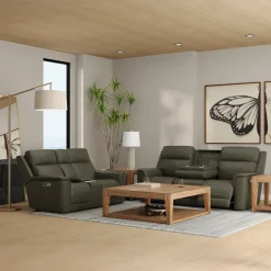 Ryker Gray Power Reclining Living Room Set