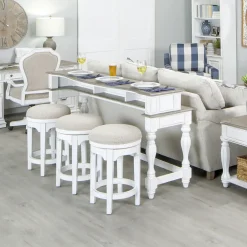 Savannah Console Table & 3 Stools