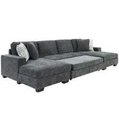 Slumber 3pc Double Storage Chaise Sleeper Sectional