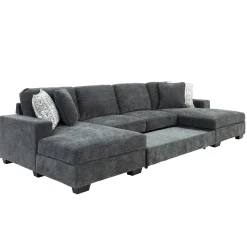 Slumber 3pc Double Storage Chaise Sleeper Sectional
