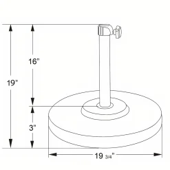 St. Barts 50lb Umbrella Base