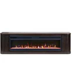 Tate 84" Fireplace Console with 42: Crystal Insert