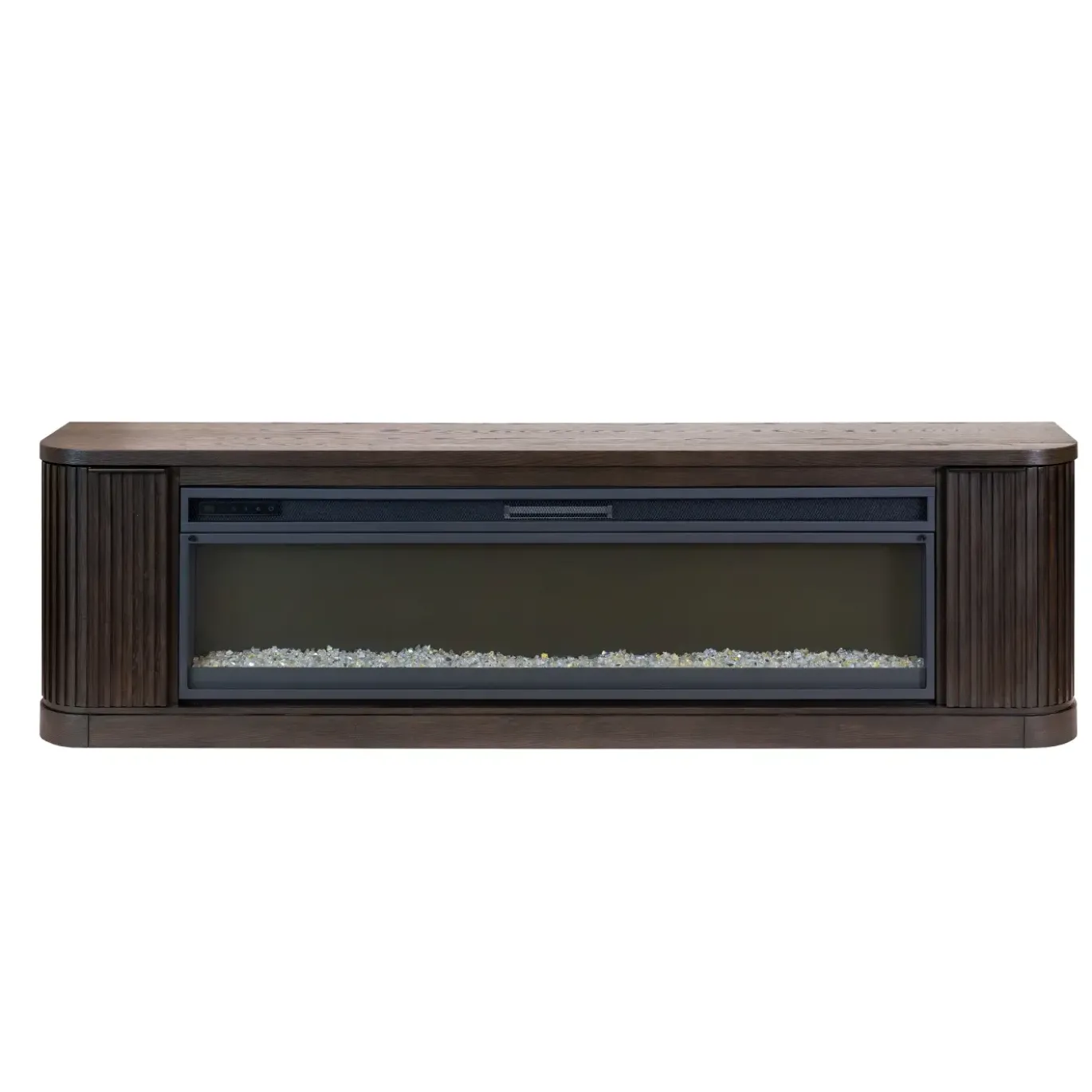 Tate 84" Fireplace Console with 42: Crystal Insert