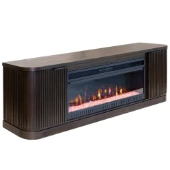 Tate 76" Fireplace Console with 42: Crystal Insesrt