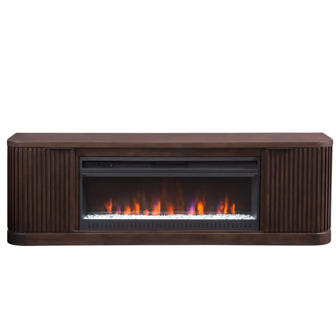 Tate 76" Fireplace Console with 42: Crystal Insesrt