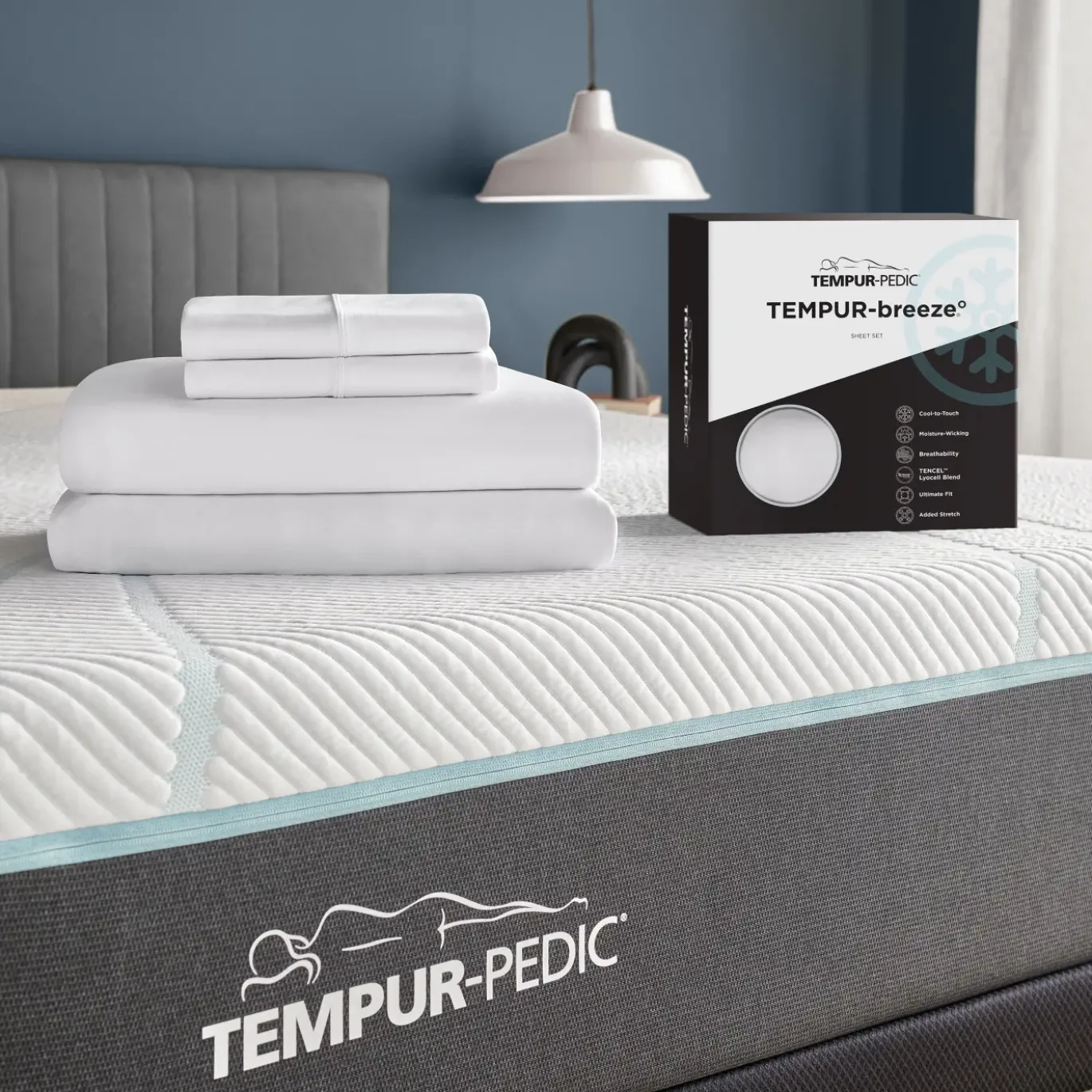 Tempur Breeze Cooling White Sheet Set