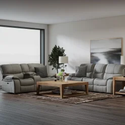 Trilogy Power Reclining Living Room Set-Gray