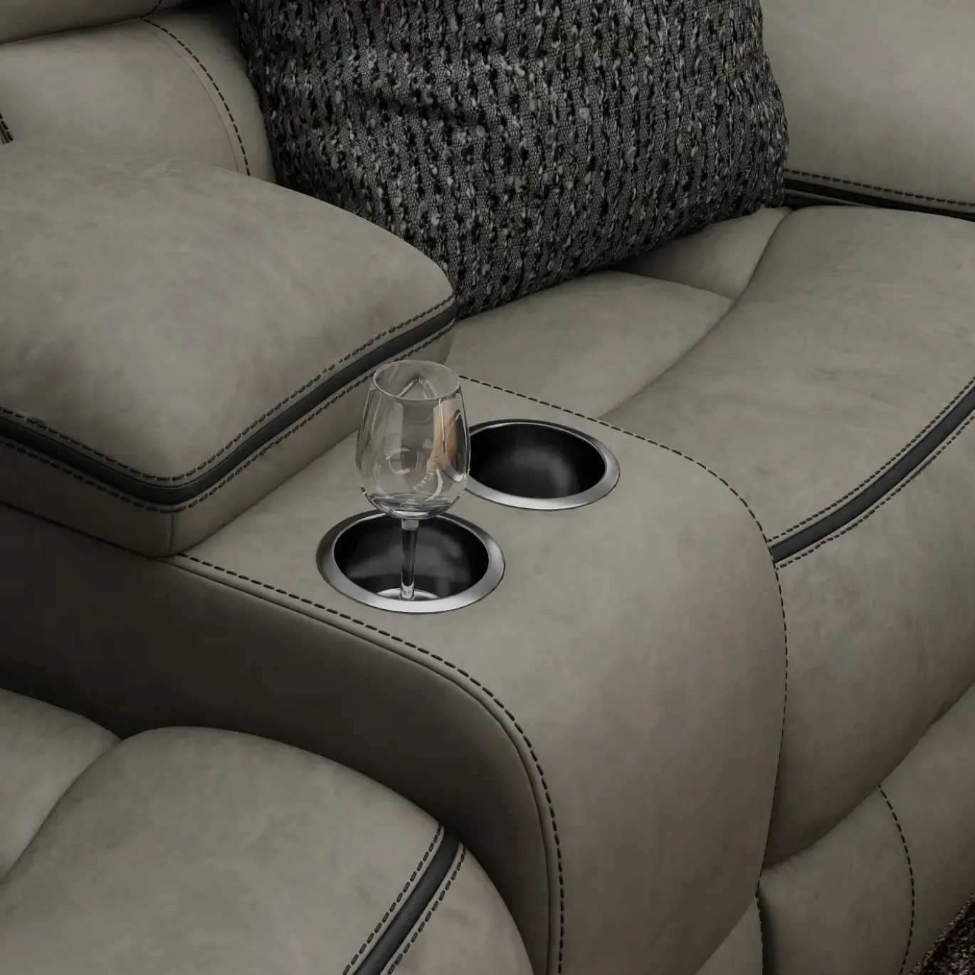 Trilogy Power Reclining Living Room Set-Gray