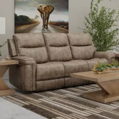 Triplex Power Reclining Living Room Set-Brown