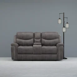 Triplex Reclining Console Loveseat