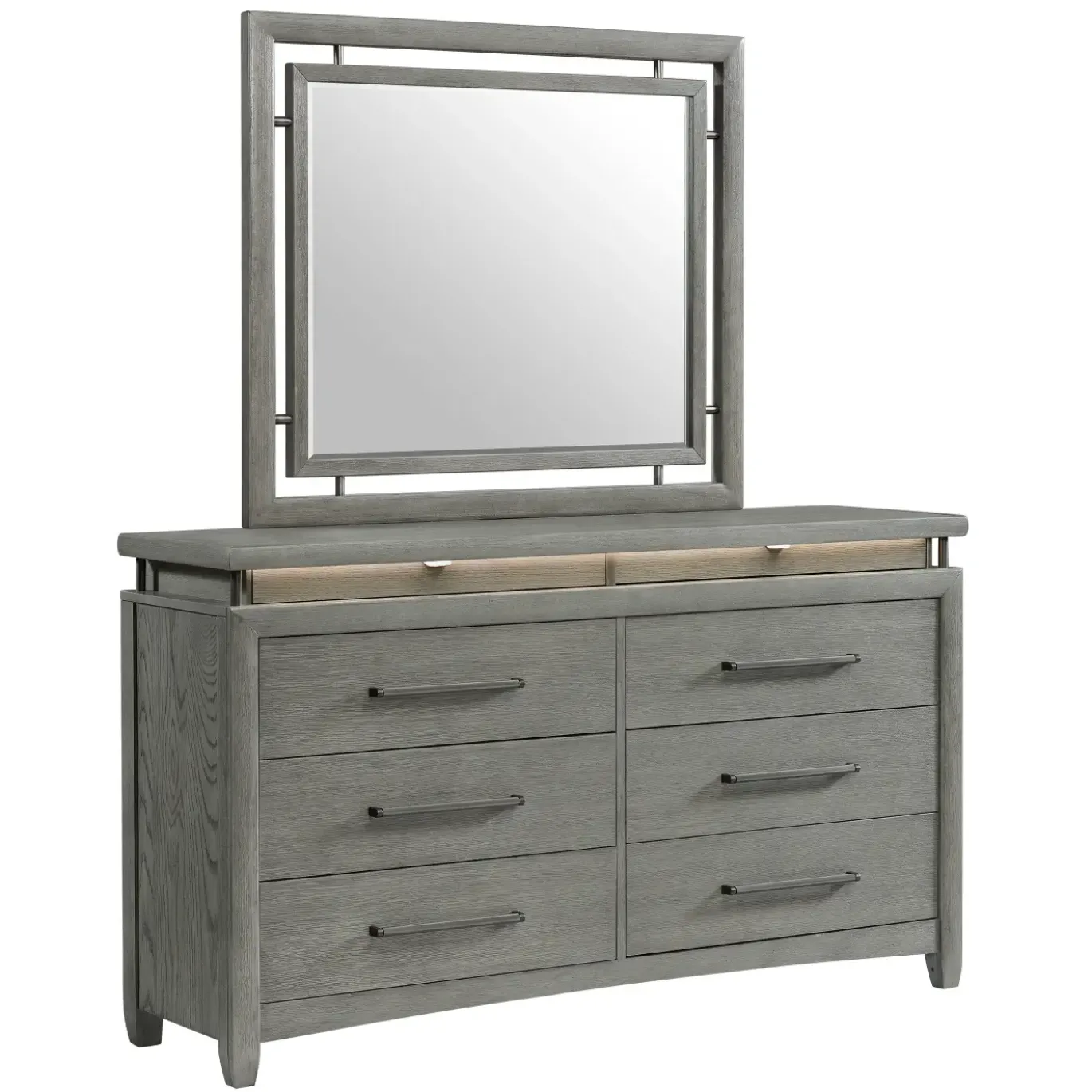 Winslet Eastern King Bed, Dresser, Mirror, Nightstand