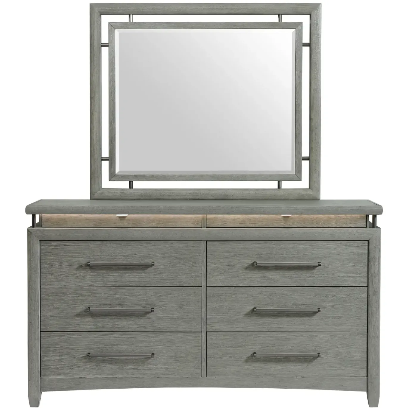 Winslet Eastern King Bed, Dresser, Mirror, Nightstand