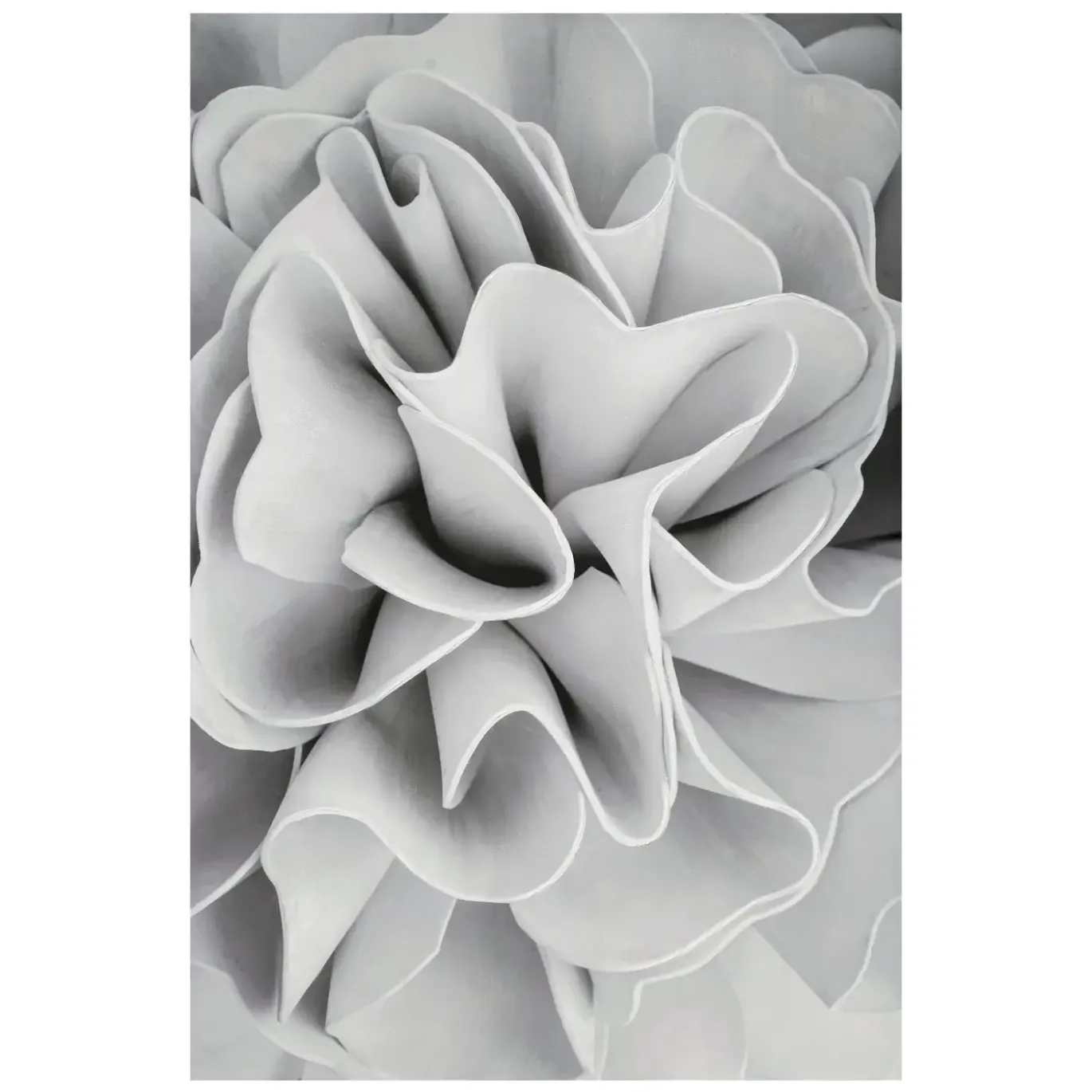 56x84 Monochromatic Ruffle Wall Art